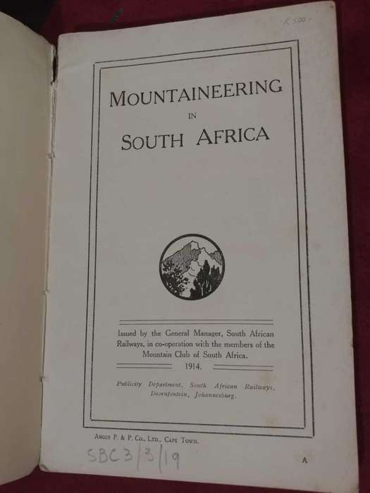 Mountaineering In South Africa - 1914 edition