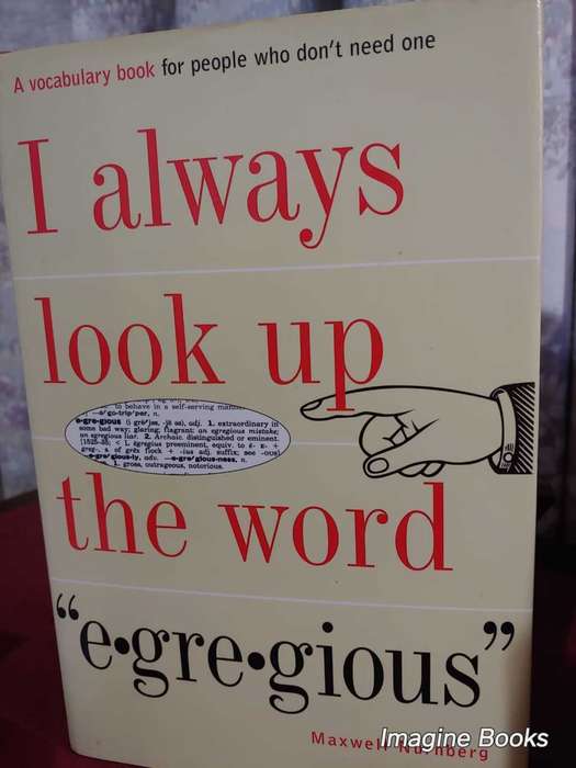 Vocabulary - I Always Look Up The Word Egregious