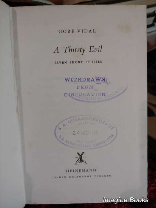 A Thirsty Evil - Gore Vidal
