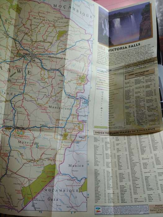 Zimbabwe Map - Eazimap - circa 1997