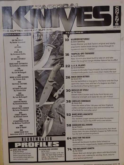 Tactical Knives Magazine - Nov. 2010
