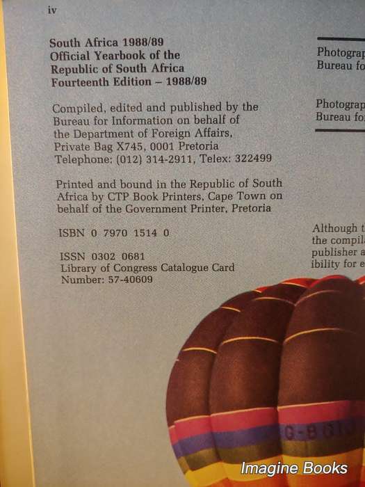 South Africa 1988-89 Official Yearbook