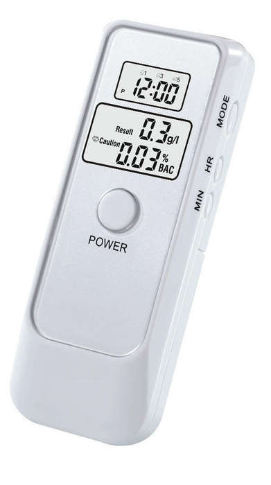 Digital Dual LCD Alcohol Breathalyzer Breath Tester with LCD Clock