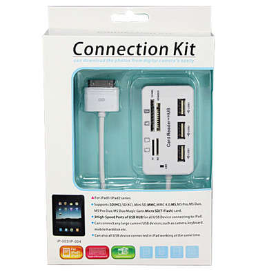 7 in  1 Connection Kit for Apple iPad , Card Reader + USB HUB x 3