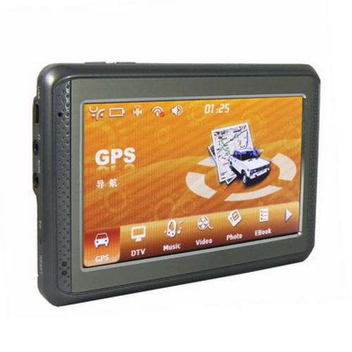 4.3" Touch Screen GPS Navigator With 1GB SD Card and Map, Support AV function, MP4, GAMES,