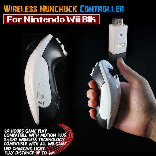 New WIRELESS Nunchuck Controller For Nintendo Wii