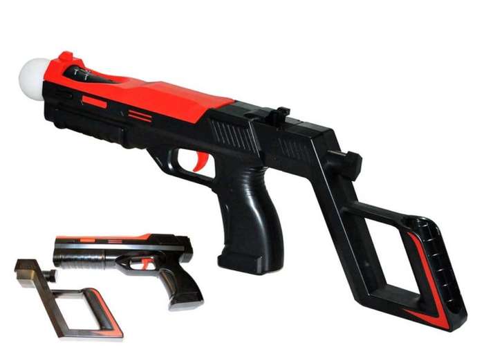 2 in 1 Rifle Pistol Shooting Zapper Light Gun for PS3 Move Motion control (Playstation 3)