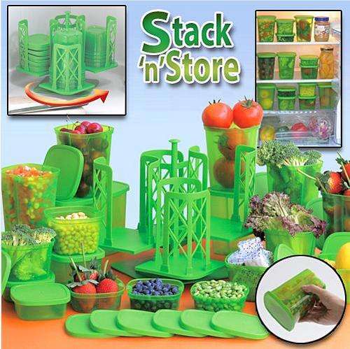 New Always Fresh Stack 'N' Store 54 Piece Spin Storage Containers and Organizer Carousel!