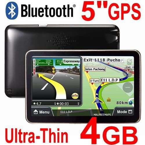 5" Touch Screen GPS Navigator w/ 4GB Micro SD Card + iGo Map loaded + Bluetooth