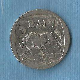 South Africa. 1995. Five Rand Coin.  R 35.00  View Scans