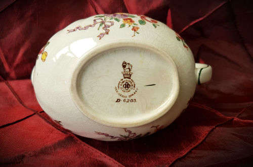 Antique 1912-1956 Royal Doulton OLD-LEEDS-SPRAYS Creamer D-6203