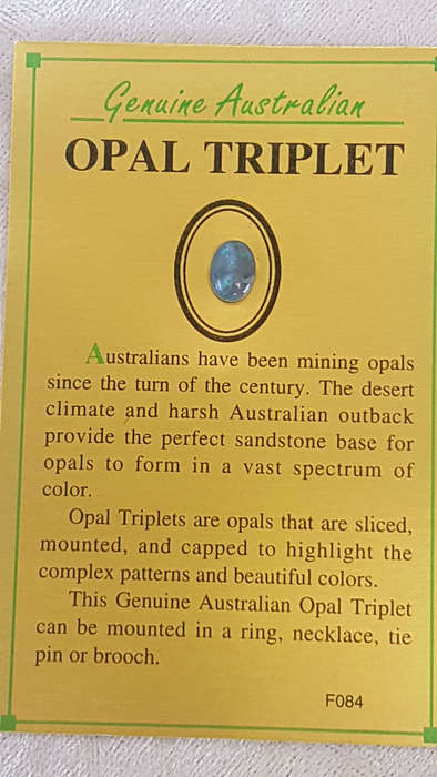 Genuine australian OPAL TRIPLET 8x6mm