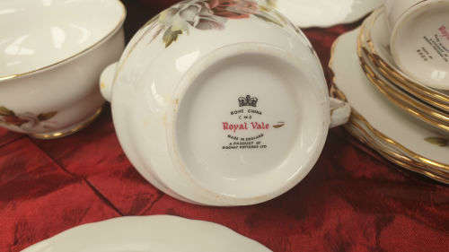 1950's ROYAL VALE Pat no 8220 bone china TRIO Ridgeway Potteries England - 5 available