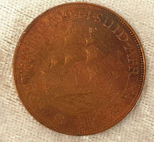 1944 ZAR 1d - 1 Penny George V Penny-