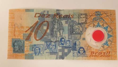 Unciirculated 2000-2001 10 Reais Commemorative issue 500 years of discovery of Brazil