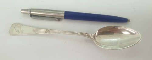 Rare Antique German Hallmarked  SILVER(.800) Spoon name Anelise Engraved on it. 25 g