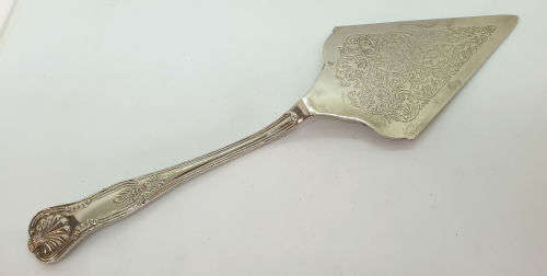 Large Vintage Silver Plated Kings Pattern Cake Server - a Beautiful Solid Piece  305mm