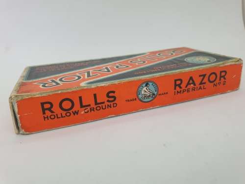 Antique 1920`s Rolls Imperial Razor no 2  in Nickel plated metal sharpening case -in original box