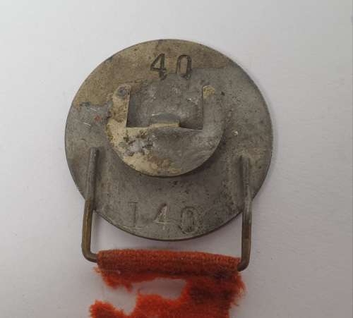 WW2 : SADF : ON SERVICE - OP DIENS : BADGE NUMBER 40-140