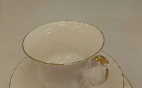 Vintage Royal Albert Val D'or -Tea Trio - (The Cup ear was repaired )