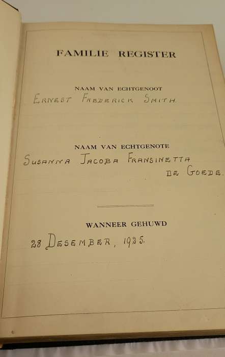 Antique 1920's Dutch Family Bible (Smith/ Crawford Family) with Colored Maps