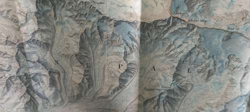 1988 Folded Wall Map of Mount Everest Published By National Geographic 57x91cm