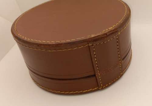 Vintage Genuine Leather Collar and Stud Box 87x185mm-Great condition