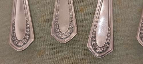 Antique/Vintage WMF 1/0 7 pc spoon set in box-WÜRTTEMBERGISCHE METALLWARENFABRIK (WMF) GERMANY