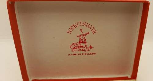 Vintage Nickel Silver Spoon set made in Holland - Boxed