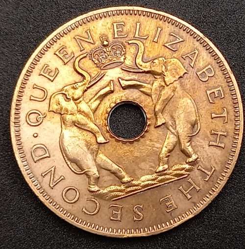 1956 Rhodesia and Nyasaland 1 Penny - Elizabeth II