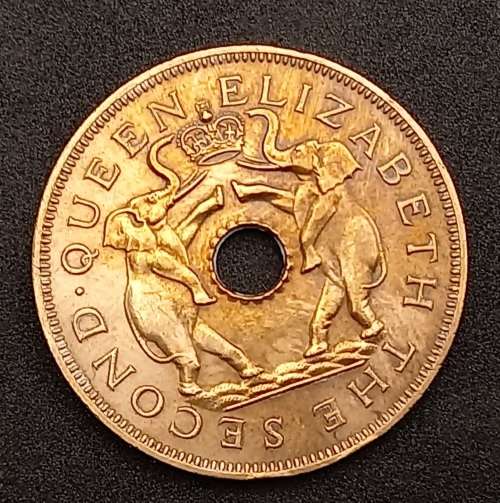 1956 Rhodesia and Nyasaland 1 Penny - Elizabeth II