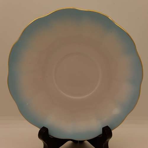 Royal Albert Rainbow Blue  tea Saucer (Back stamp slightly faded)