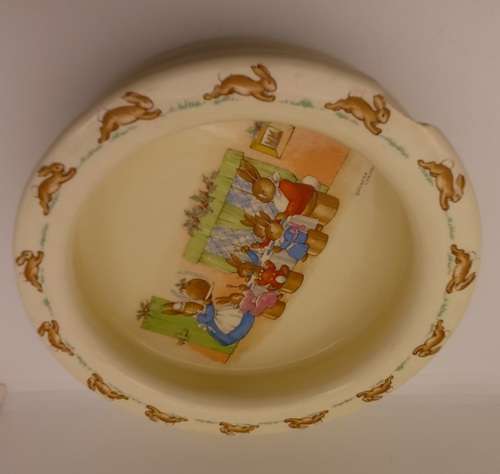 Large Vintage Royal Doulton BUNNYKINS Bowl 45x190mm- Chipped see Photos