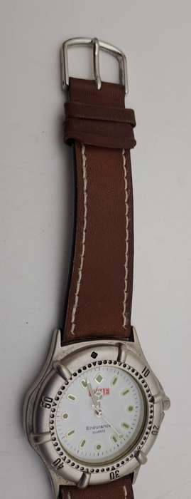 Pre-owned TIME Endurance Quartz Mens watch with Leather Strap  'Working' Japan Movement