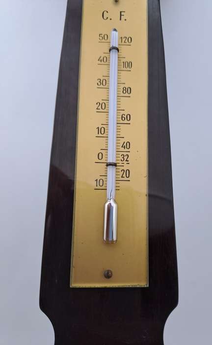 Antique/ Vintage SUNDO Barometer with Thermometer 390x30x35mm