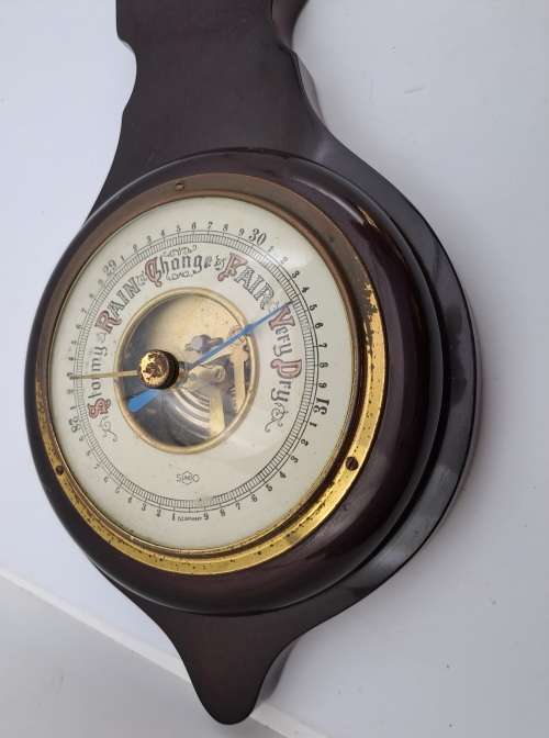 Antique/ Vintage SUNDO Barometer with Thermometer 390x30x35mm