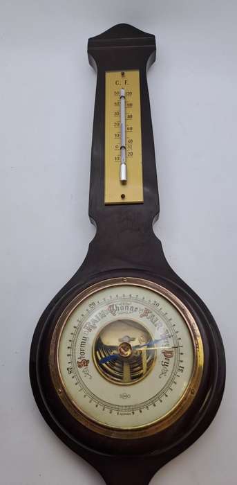 Antique/ Vintage SUNDO Barometer with Thermometer 390x30x35mm