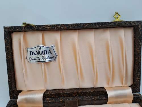 Vintage Knife,Fork and Spoon set Boxed -A Dorada Quality Product-Rockingham plate EPNS A1 Sheffield