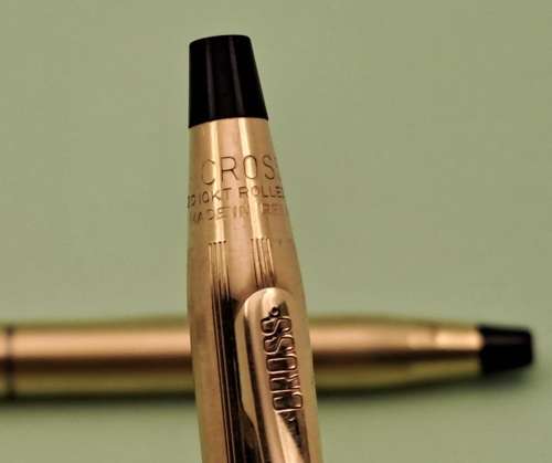 Pre-owned - Cross 1/20 10kt Rolled Gold Pen and Pencil set Made in Ireland -Ink still ok  -In Case