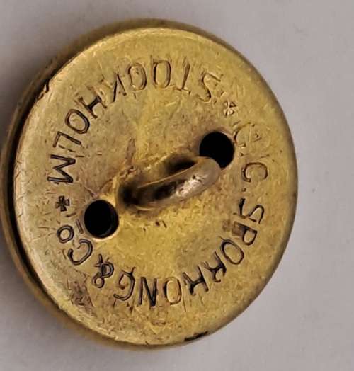 Vintage Military Tunic Button made In Stockholm