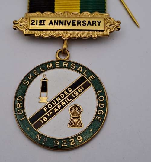Vintage R.A.O.B  21st Anniversary Lord Skelmersale Lodge Masonic Jewel (free Mason)