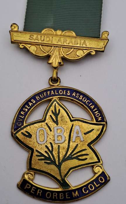 Vintage Saudi Arabia Overseas Buffaloes Association Masonic Jewel (Free Mason)