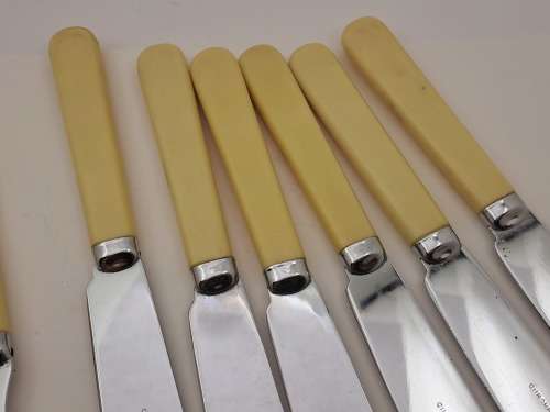 12pc Vintage Chromeplate Sheffield England Fish Cutlery set