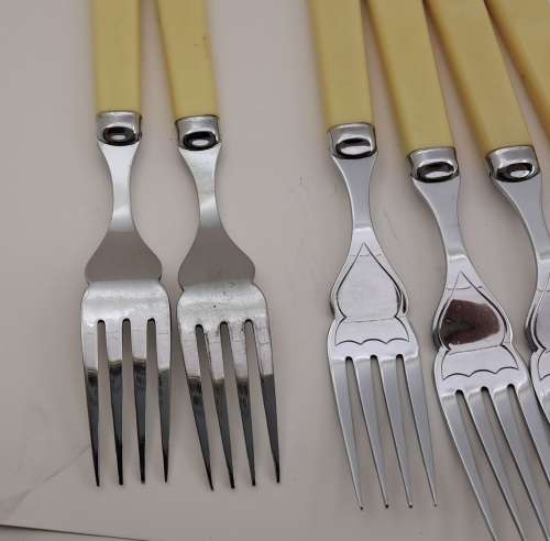 12pc Vintage Chromeplate Sheffield England Fish Cutlery set