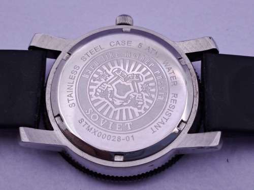 Soviet STMX00028-01 -5 ATM quartz watch with Silicon strap -Working-Unused