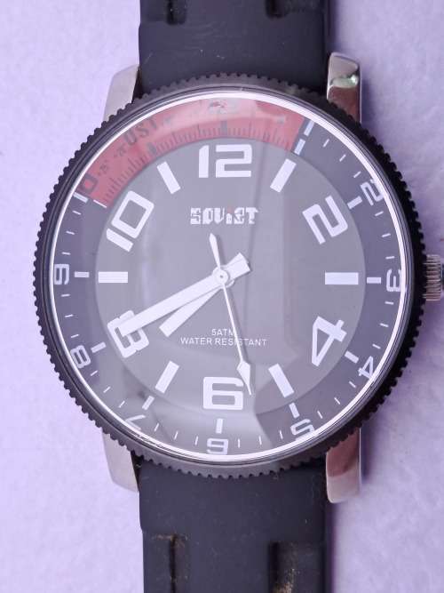 Soviet STMX00028-01 -5 ATM quartz watch with Silicon strap -Working-Unused
