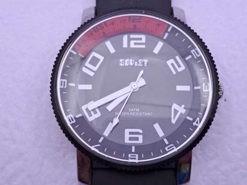 Soviet STMX00028-01 -5 ATM quartz watch with Silicon strap -Working-Unused