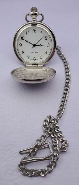 Quartz Pocket watch  on chain working-Japan Movement