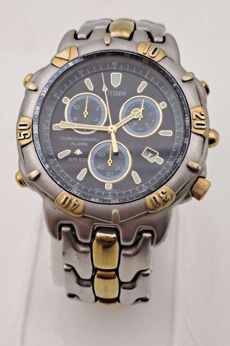 Pre-owned Citizen Promaster WR200 Alarm Chronograph Mens Quartz watch -Working