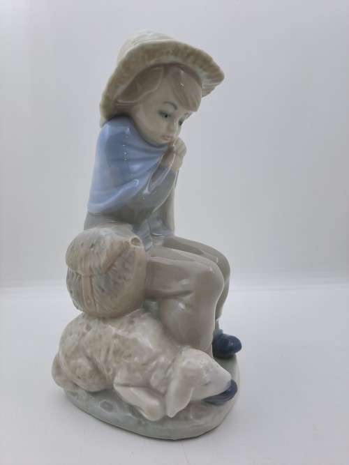 Vintage Little Shepherd figurine made in Spain -could be from the LLadro, NAO or Saphir collection